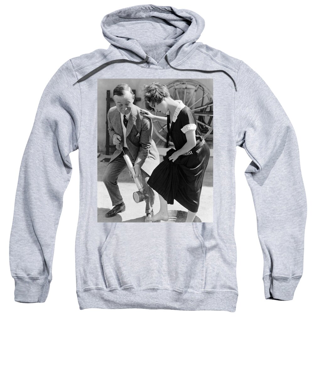 Actress Gets Feet Sprayed Adult Pull-Over Hoodie by Underwood Archives -  Fine Art America