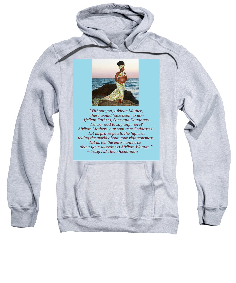 African Mother Sweatshirt featuring the digital art Afrikan Mother by Adenike AmenRa