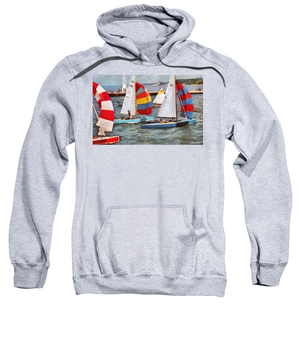 Sail Sweatshirt featuring the photograph After the Regatta by Michelle Calkins