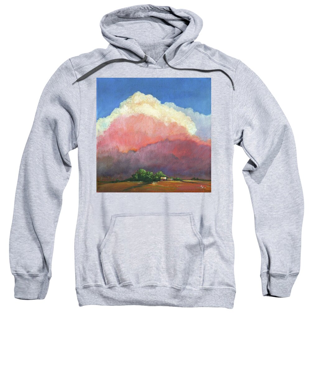 Stormy Sky Sweatshirt featuring the painting After the Storm by Arie Van der Wijst