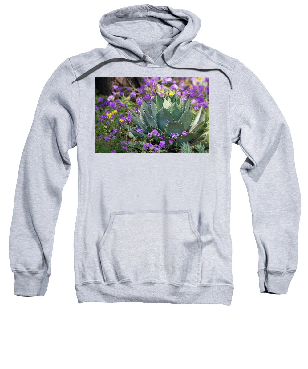 Agave Sweatshirt featuring the photograph Agave and Wildflowers by Saija Lehtonen