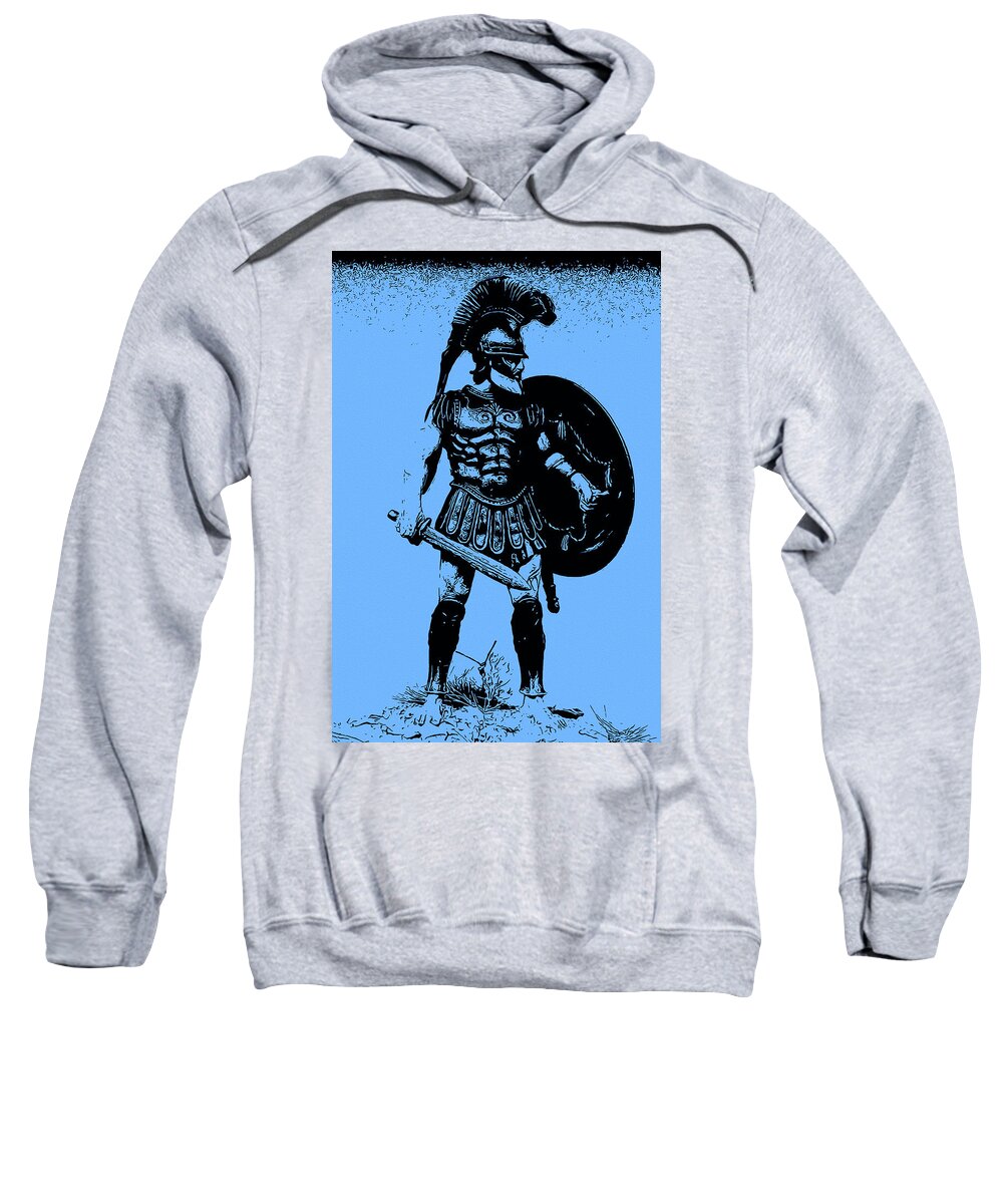 Spartan Warrior Sweatshirt featuring the painting Age of Spartans by AM FineArtPrints