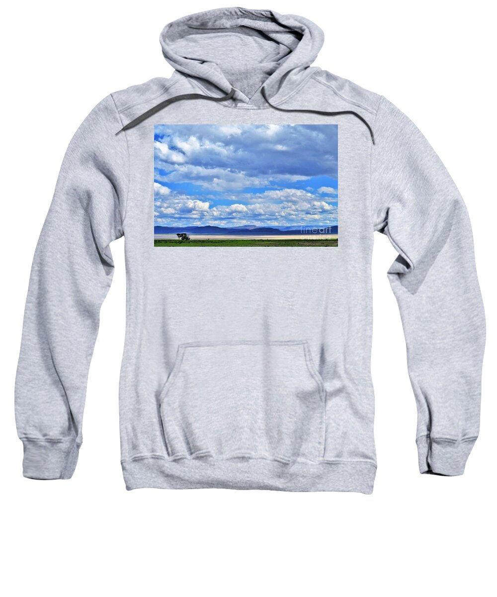 Alvord Desert Sweatshirt featuring the photograph Sky Over Alvord Playa by Michele Penner