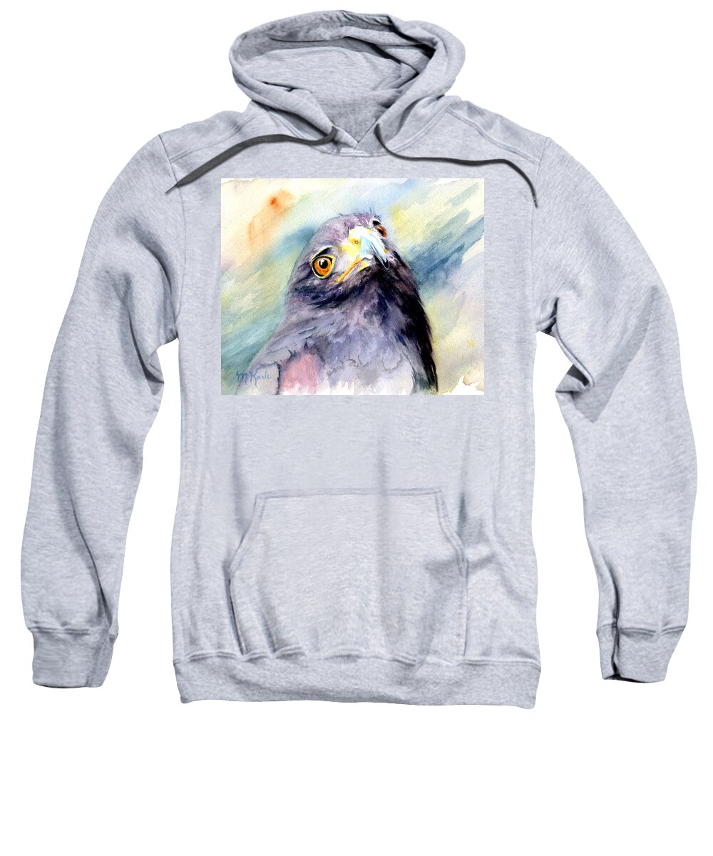Bird Sweatshirt featuring the painting Amber Eyes by Marsha Karle