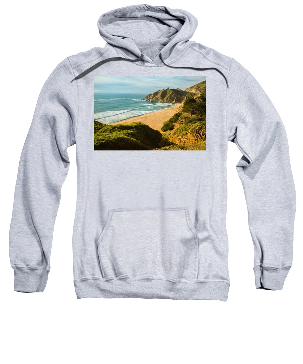 Sun Sweatshirt featuring the photograph An Afternoon at the Beach by Bryant Coffey