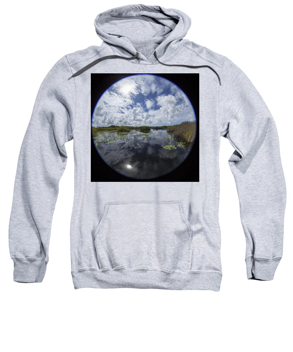 Fisheye Sweatshirt featuring the photograph Anhinga Trail 86 by Michael Fryd