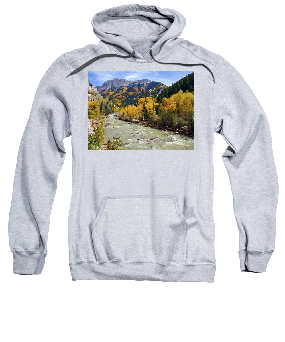 Animas River Sweatshirt featuring the photograph Animas River San Juan Mountains Colorado by Kurt Van Wagner