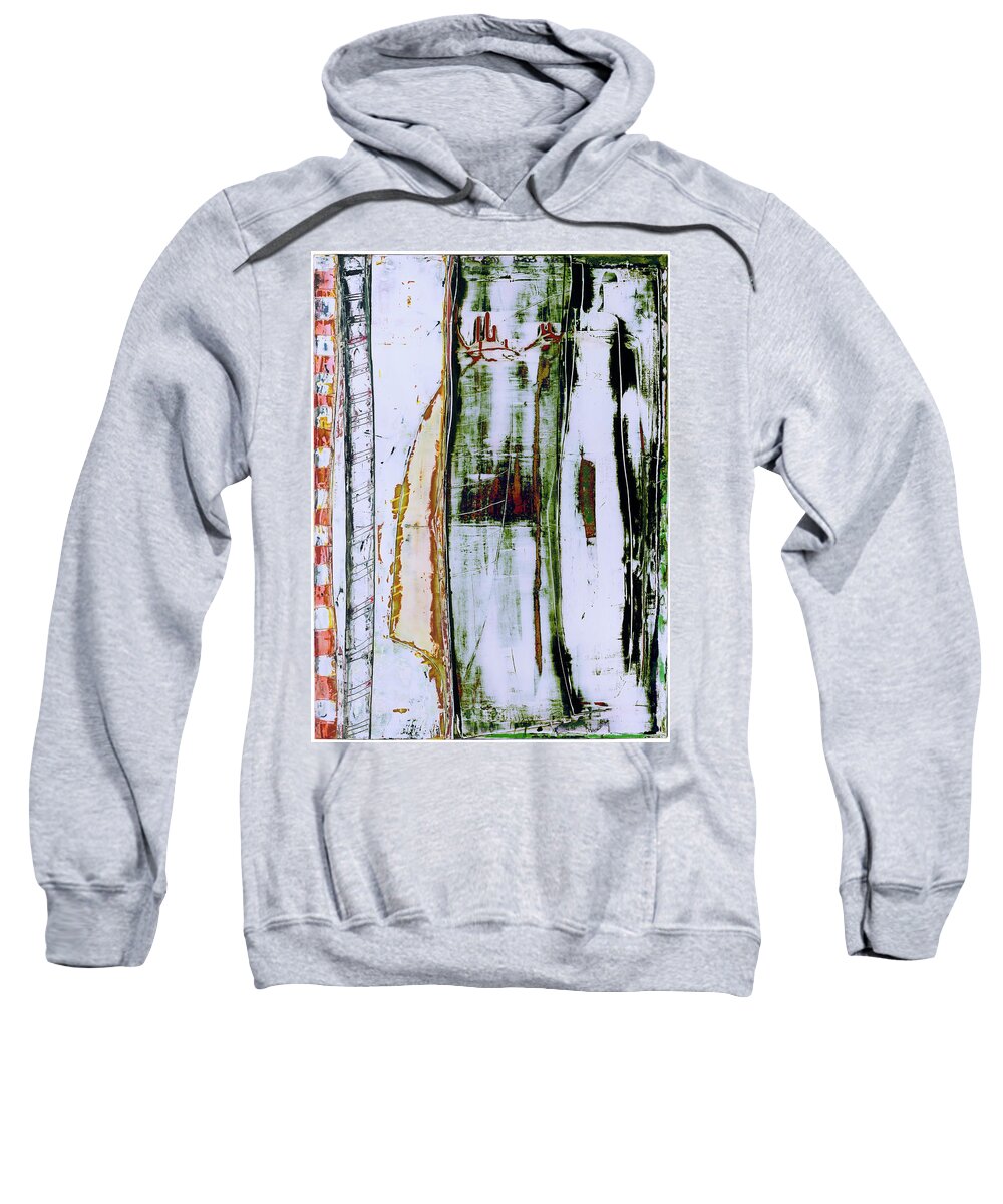 Abstract Prints Sweatshirt featuring the painting Art Print Forest by Harry Gruenert