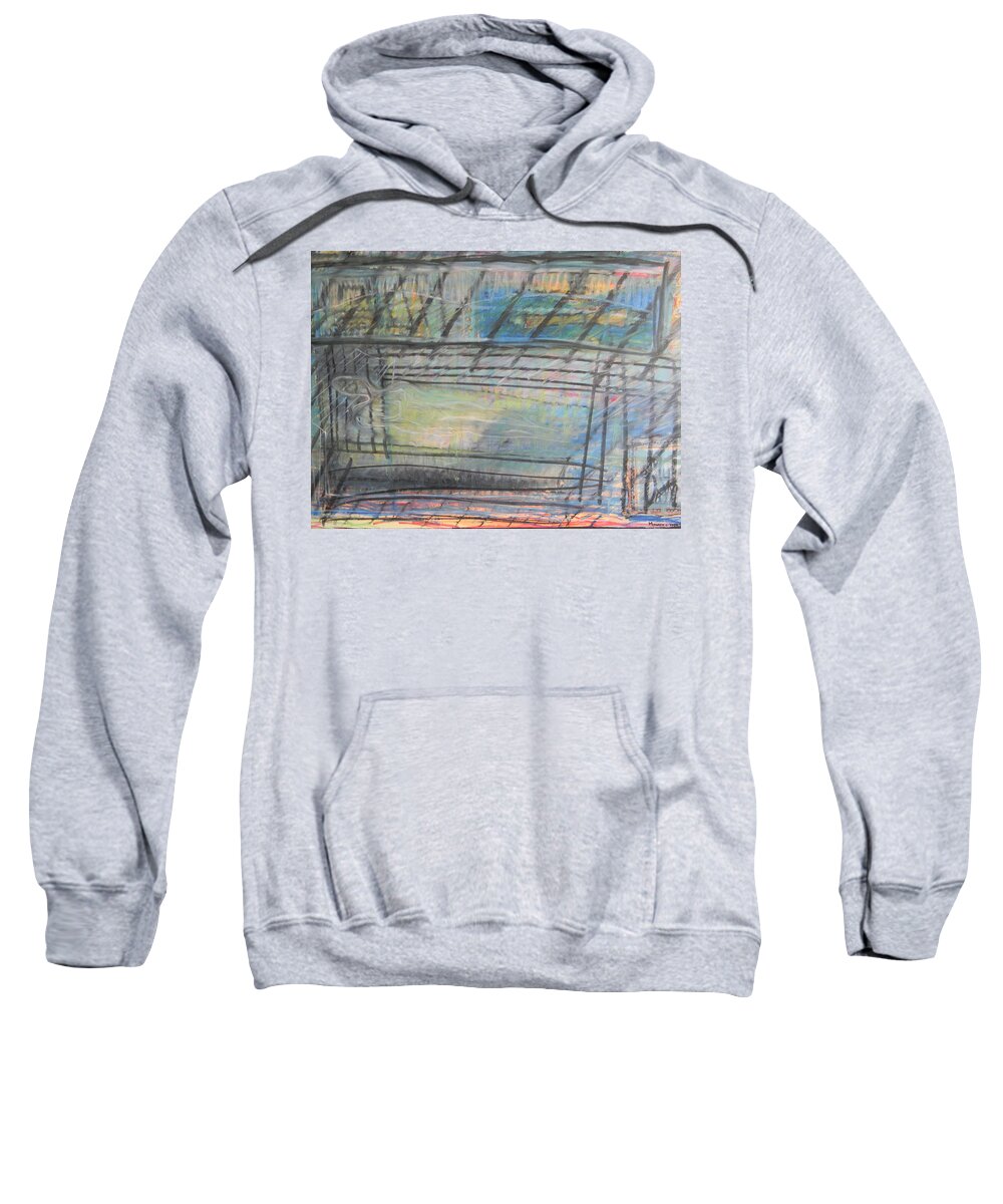 Artists Sweatshirt featuring the painting Artists' Cemetery by Marwan George Khoury