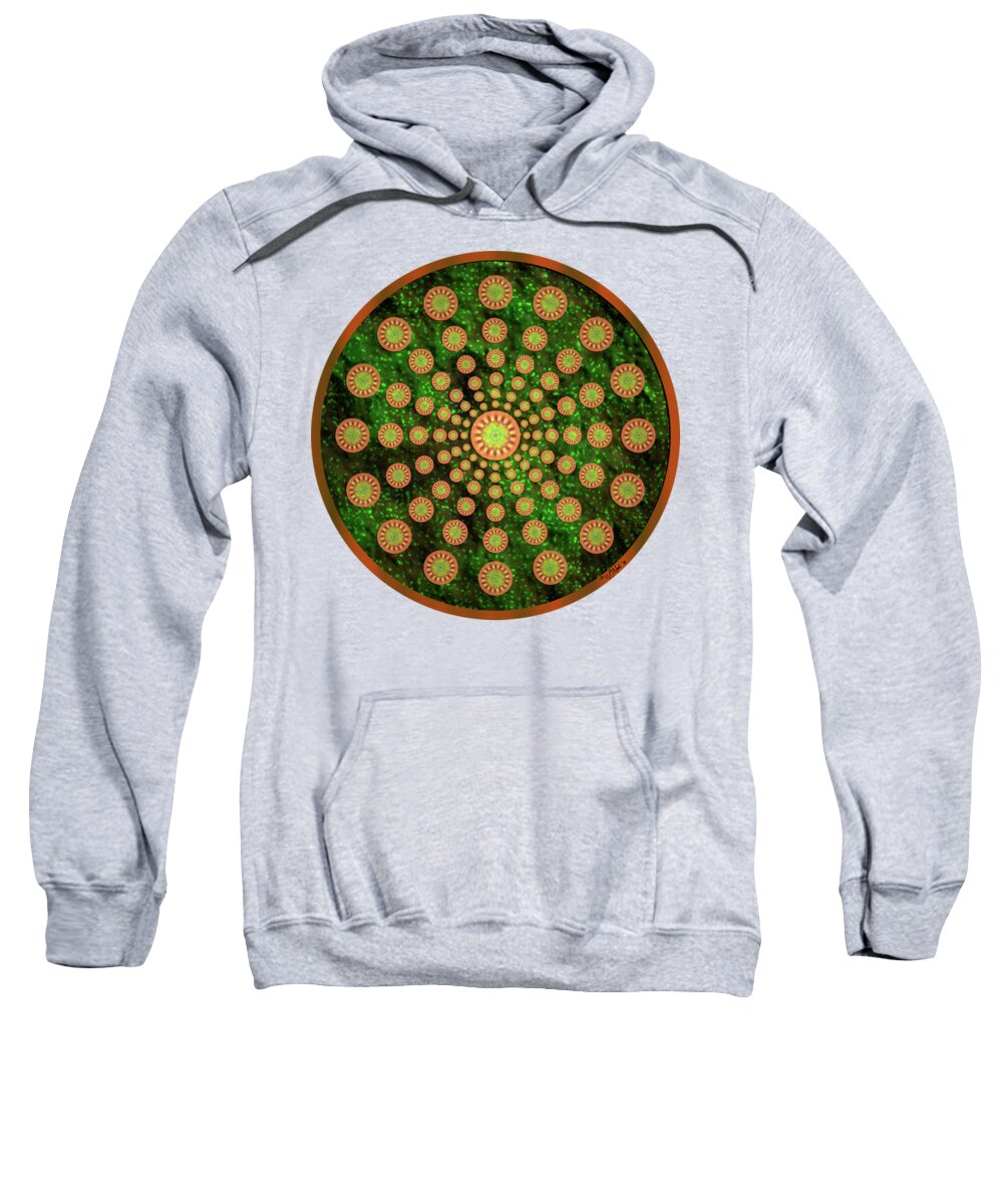 Mandalas Sweatshirt featuring the digital art Mandala Radium 1 by Walter Neal