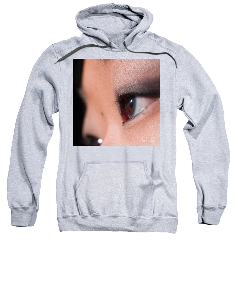 Portrait Sweatshirt featuring the photograph Asian Girl Eyes 1283053 by Rolf Bertram
