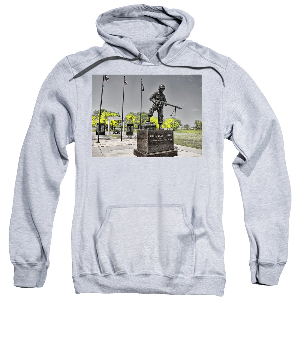 War Memorial Sweatshirt featuring the photograph Audie Murphy by Douglas Barnard
