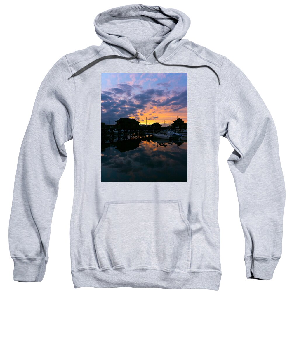 Landscape Sweatshirt featuring the photograph August Sunset 2 by Wayne Enslow