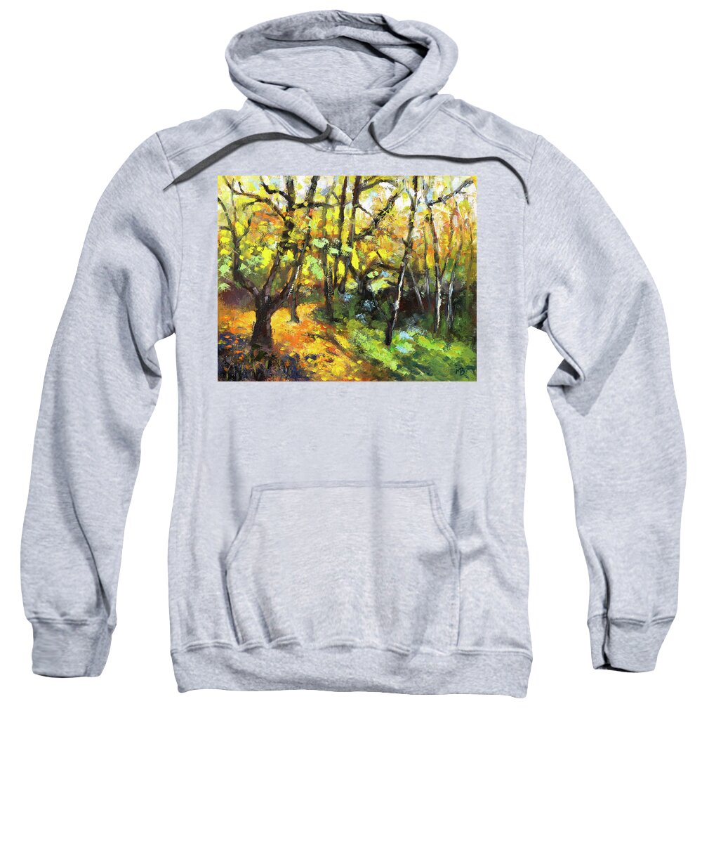 Autumn Sweatshirt featuring the painting Autumn Delight by Mike Bergen