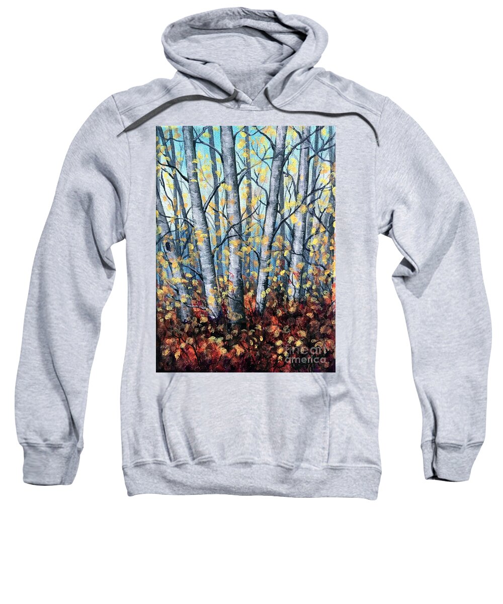 Jewels Sweatshirt featuring the painting Autumn Jewels by Joey Nash