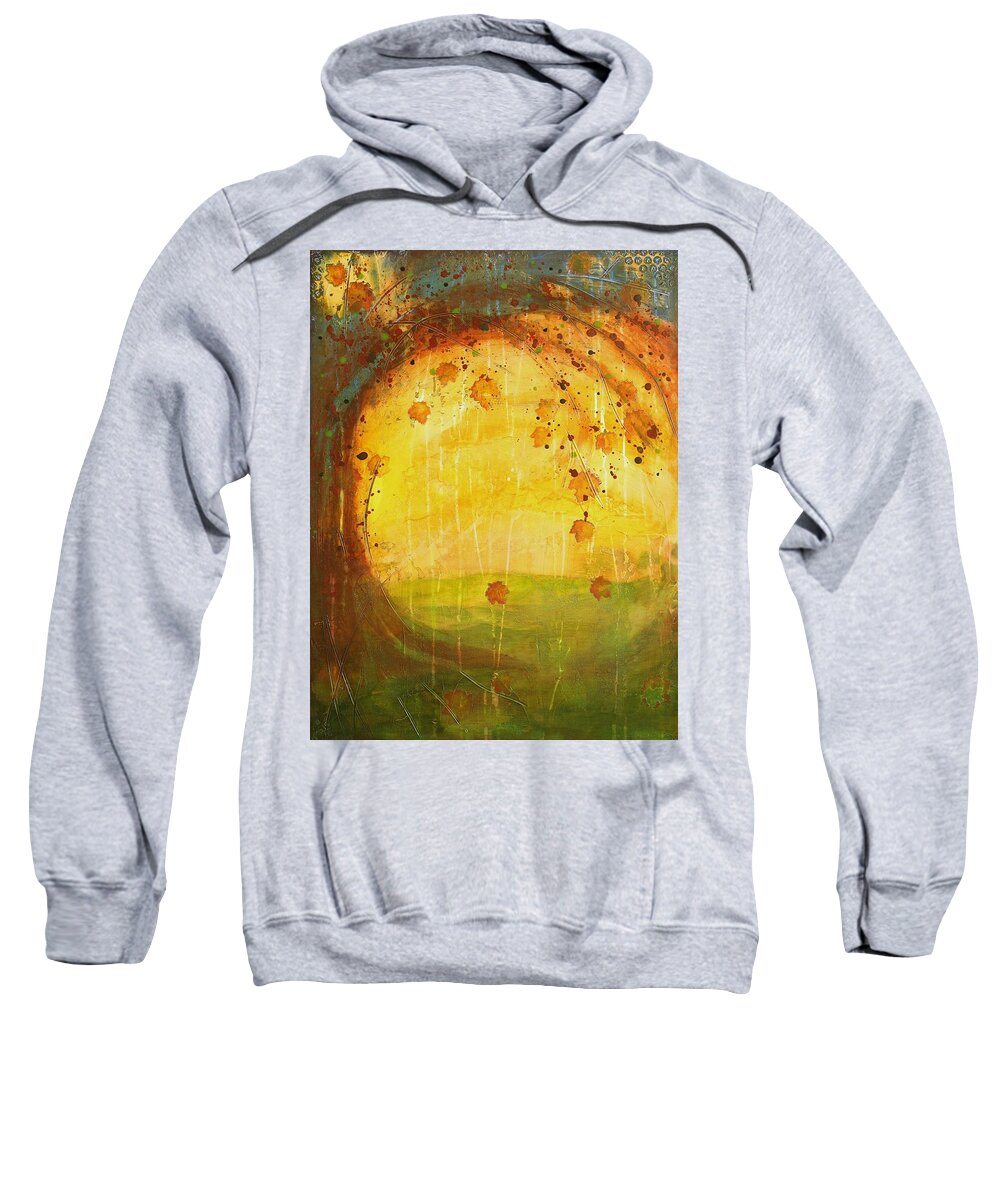 Acrylic Sweatshirt featuring the painting Autumn Leaves - Tree Series by Brenda O'Quin