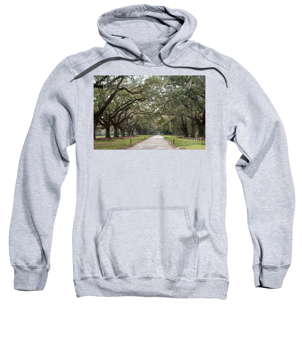 Spanish Moss Sweatshirt featuring the photograph Avenue of the Oaks by Roger Potts