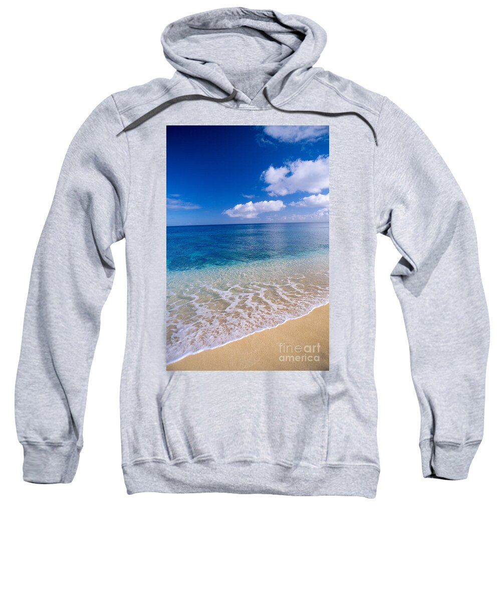 Aqua Sweatshirt featuring the photograph Azure Ocean by Peter French - Printscapes