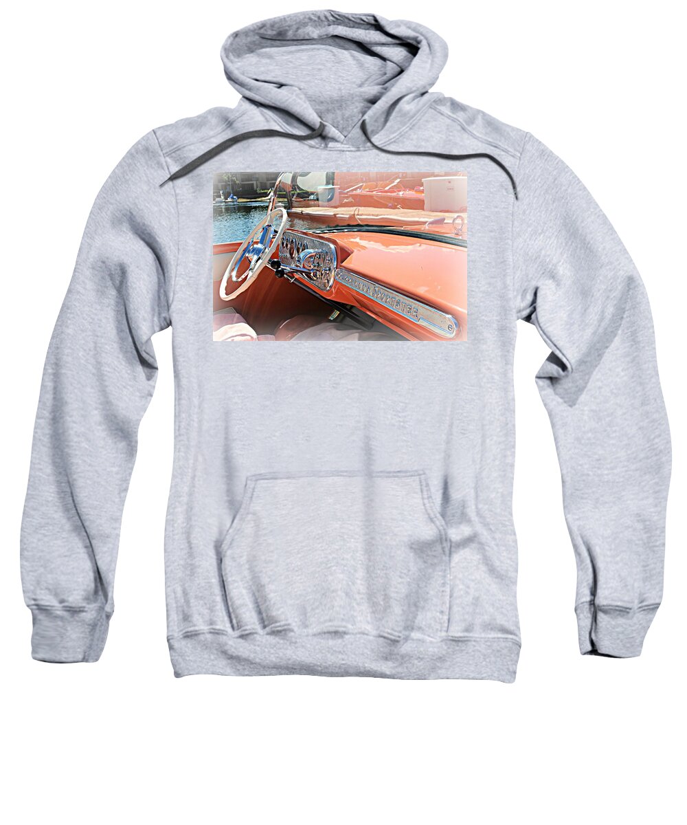 Arena Craft Sweatshirt featuring the photograph Barracuda Sportster Dash by Steve Natale