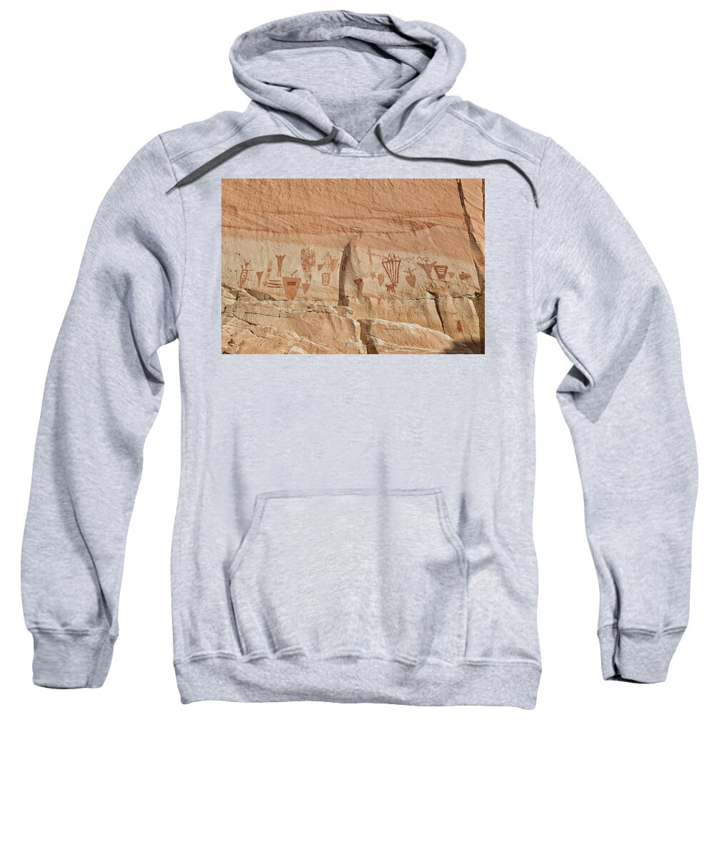 Archaic Sweatshirt featuring the photograph Barrier Canyon Panel by Kathleen Bishop