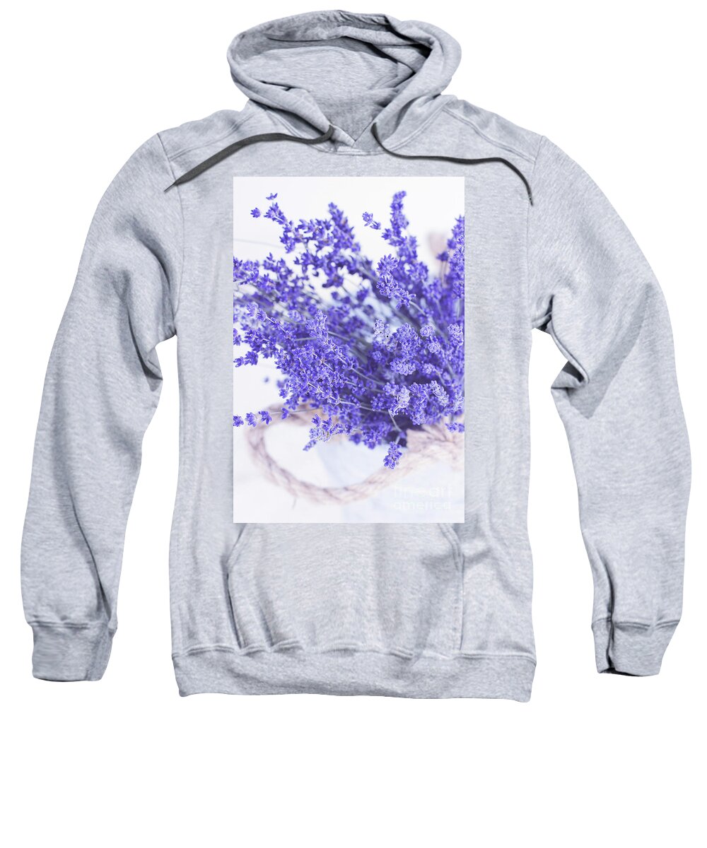 Flower Sweatshirt featuring the photograph Basket of Lavender by Stephanie Frey