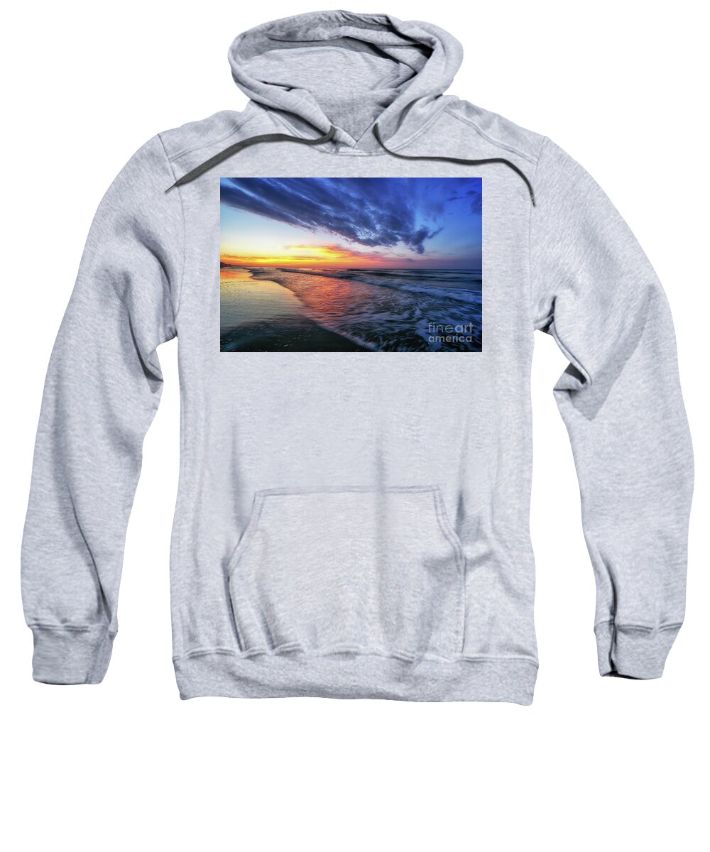 Beach Cove Sweatshirt featuring the photograph Beach Cove Sunrise by David Smith