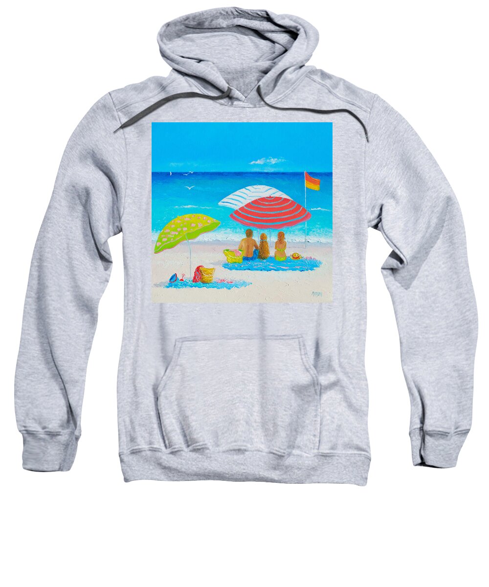 Beach Sweatshirt featuring the painting Beach Painting - Endless Summer Days by Jan Matson