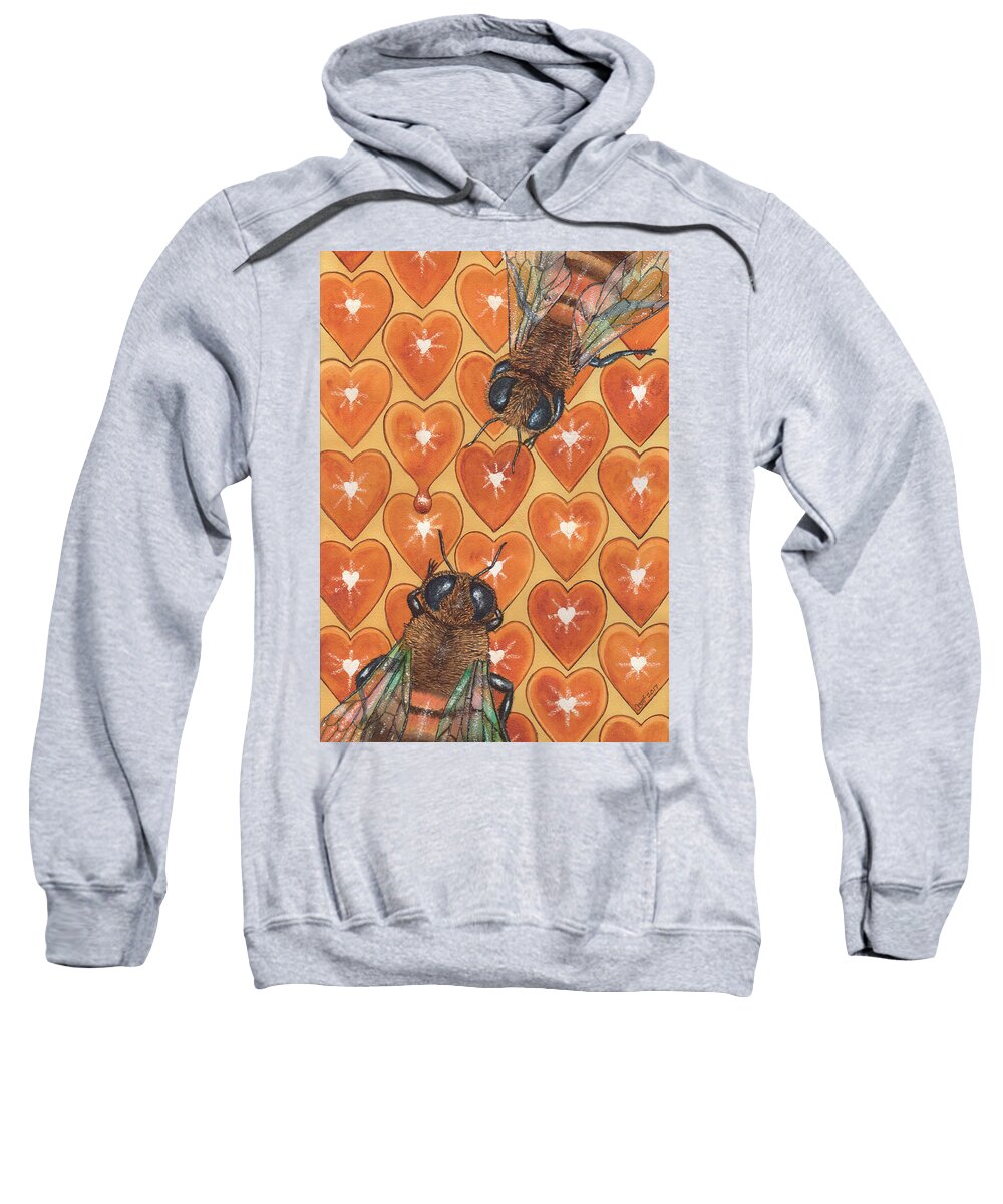 Bee Sweatshirt featuring the painting Beloved by Catherine G McElroy