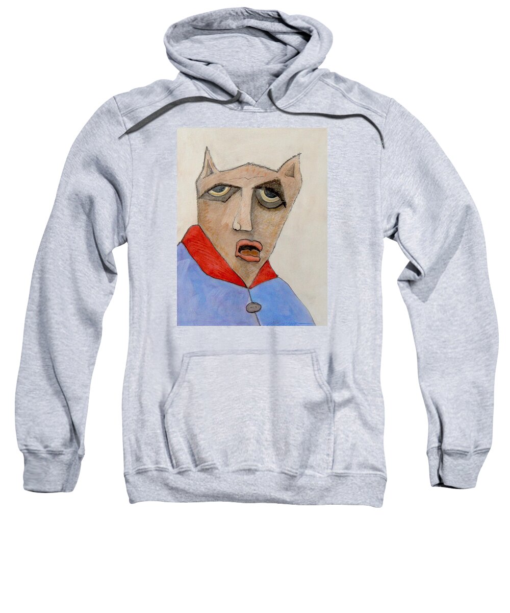 Portraits Sweatshirt featuring the painting Benny Hill by Michael Sharber