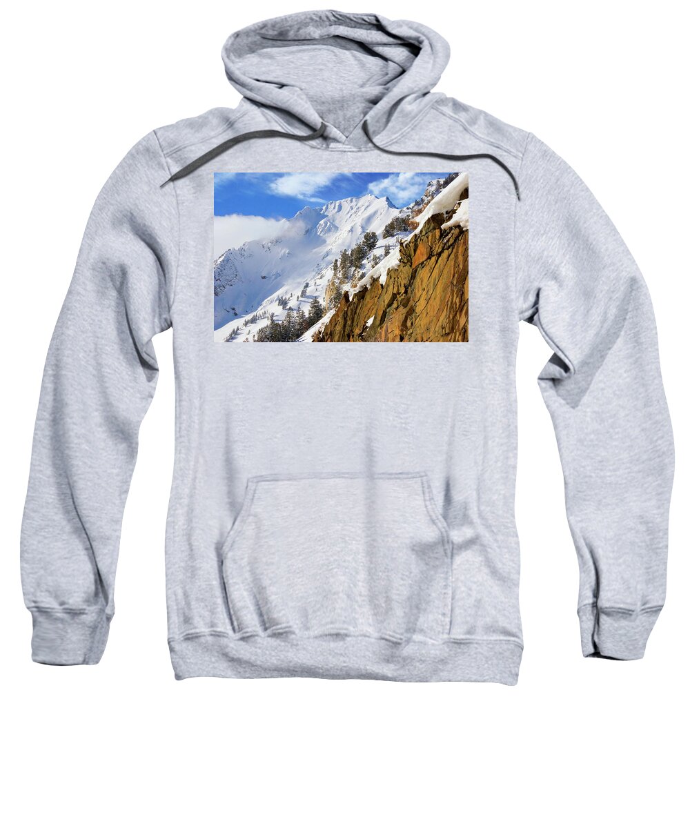 Mountain Sweatshirt featuring the photograph Big Cotonwood Canyon by Douglas Pulsipher