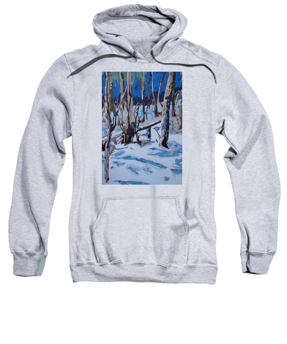 Marine Paintings Sweatshirt featuring the painting Birds Hill 6042.5 by Rob Owen