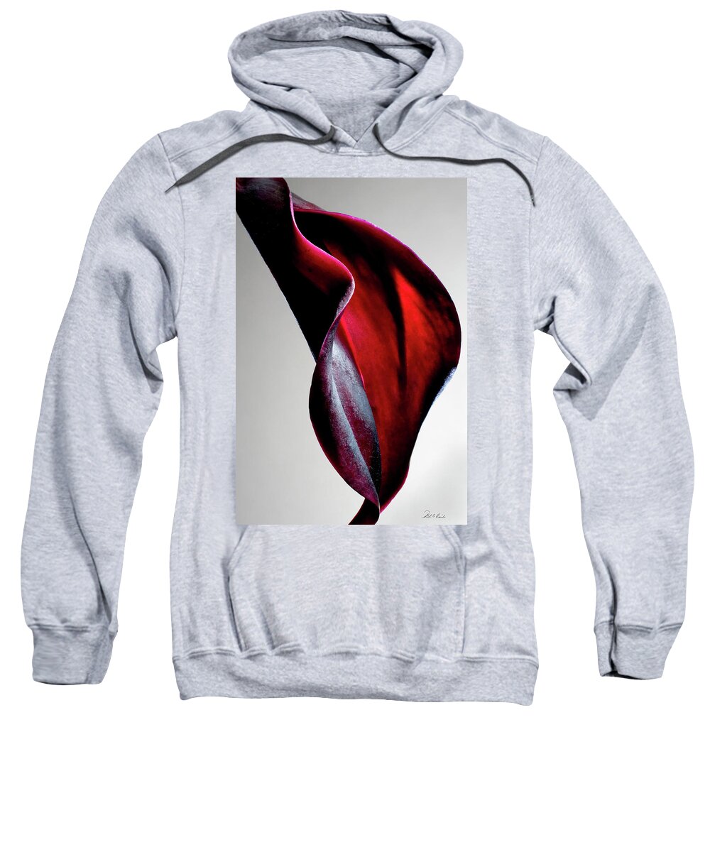 Calla Lily Sweatshirt featuring the photograph Black Calla Lily by Frederic A Reinecke