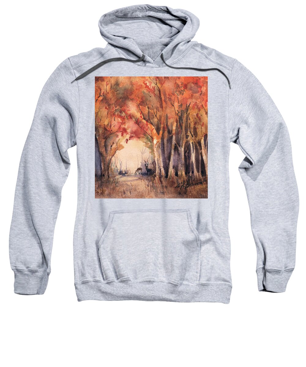 Deer Sweatshirt featuring the painting Blaze by Elise Boam