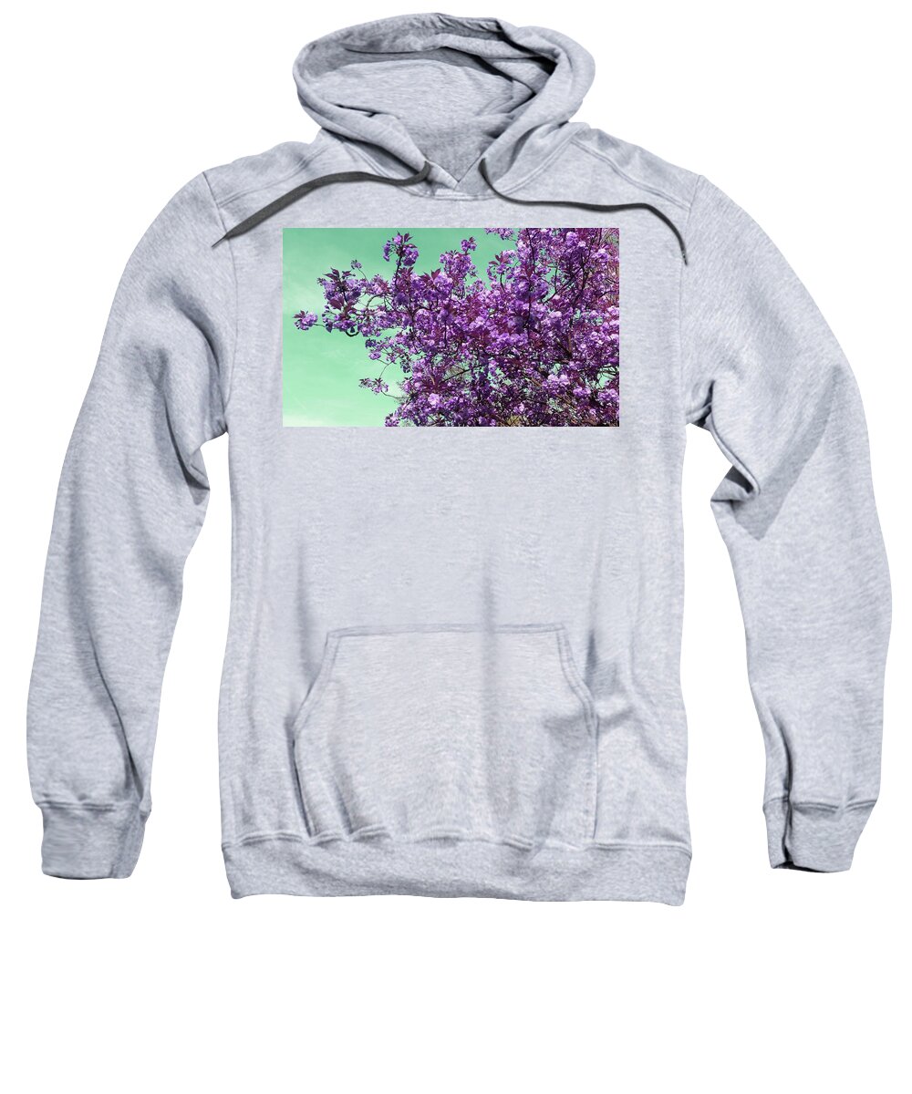 Fantasy Sweatshirt featuring the photograph Blossom O'clock In Violet by Rowena Tutty
