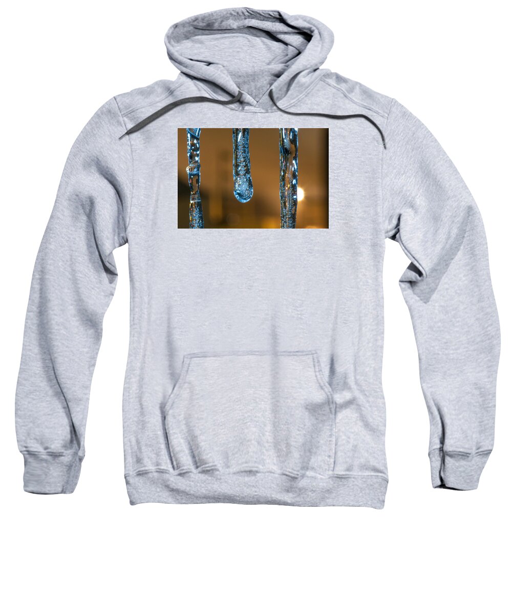 Blue Icicles Sweatshirt featuring the photograph Blue Icicles by Matt McDonald