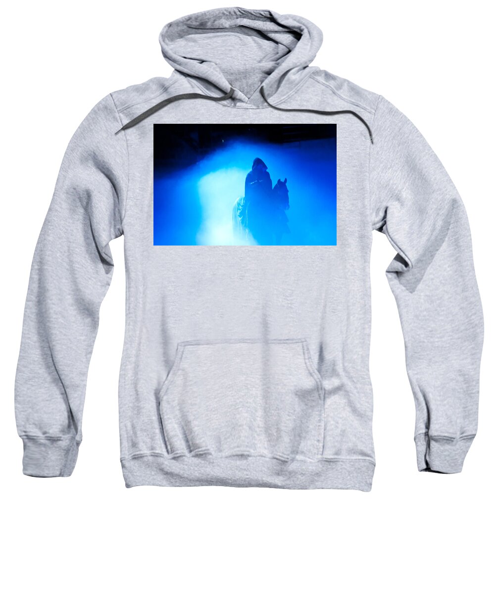 Medieval Sweatshirt featuring the photograph Blue Knight by Louis Dallara