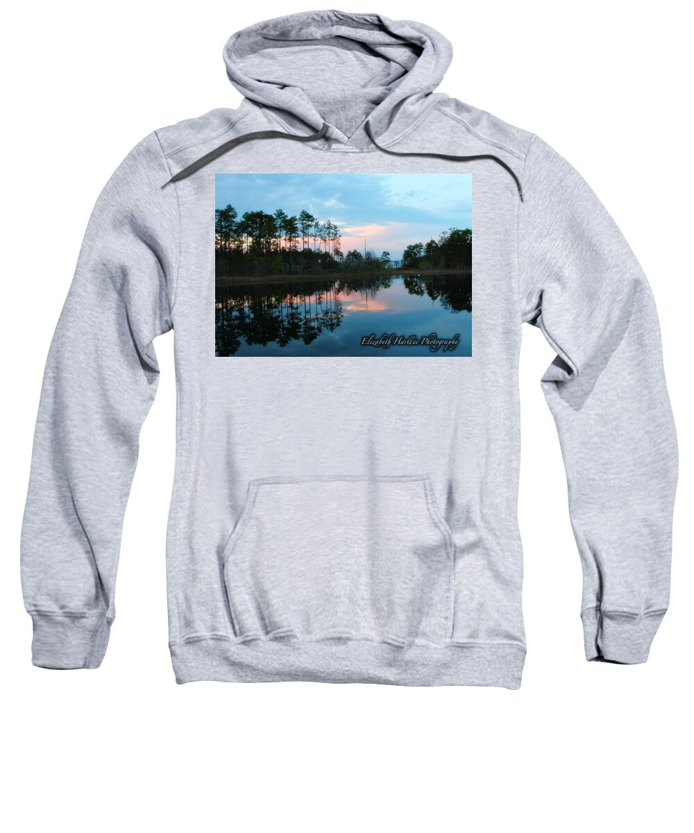  Sweatshirt featuring the photograph Blue Reflections by Elizabeth Harllee