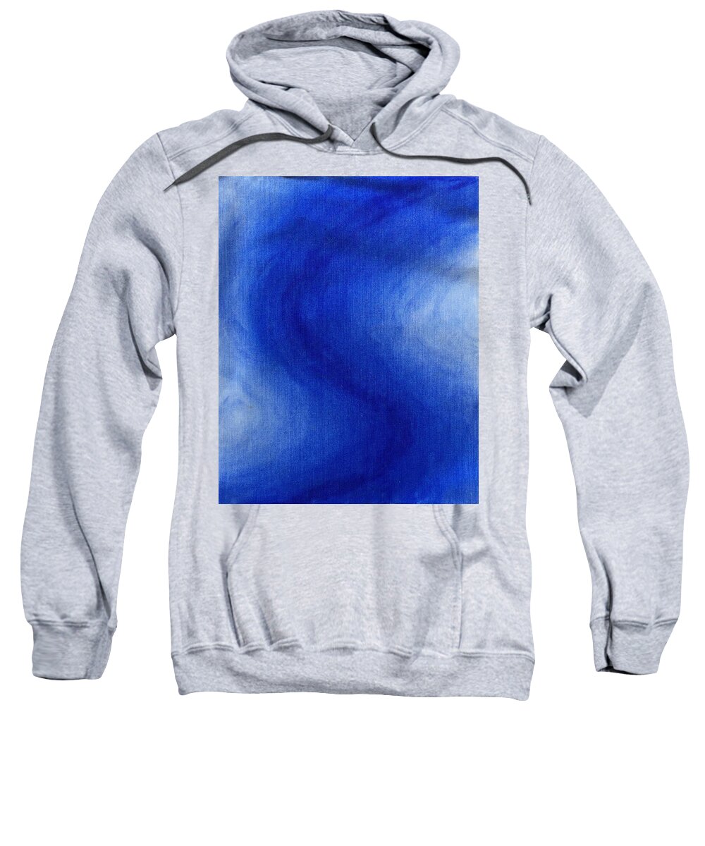 Blue Sweatshirt featuring the painting Blue Vibration by Michelle Pier