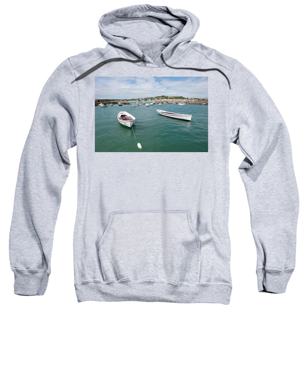 Helen Northcott Sweatshirt featuring the photograph Boats in Habour by Helen Jackson