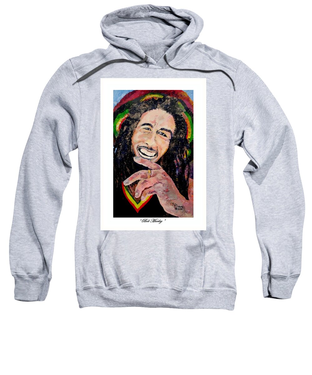 BOB Reggae Marley Adult Pull-Over Hoodie by Keith OBrien Simms