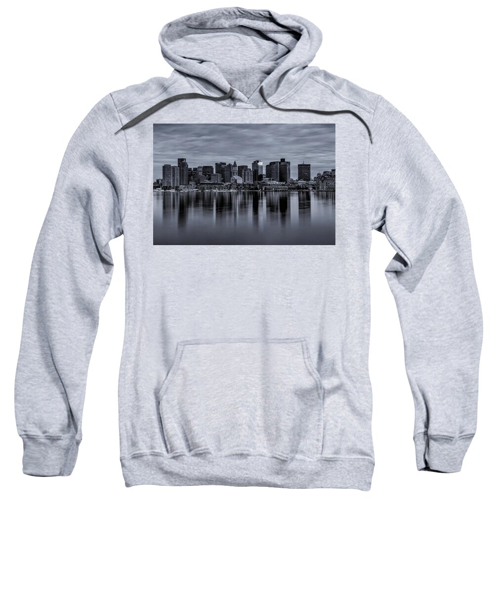 Boston Sweatshirt featuring the photograph Boston in Monochrome by Rob Davies