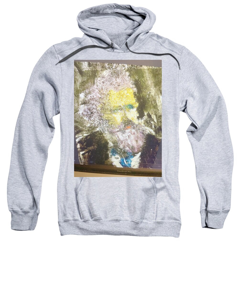 Brahms Sweatshirt featuring the drawing Brahms-Fro Study by Bencasso Barnesquiat