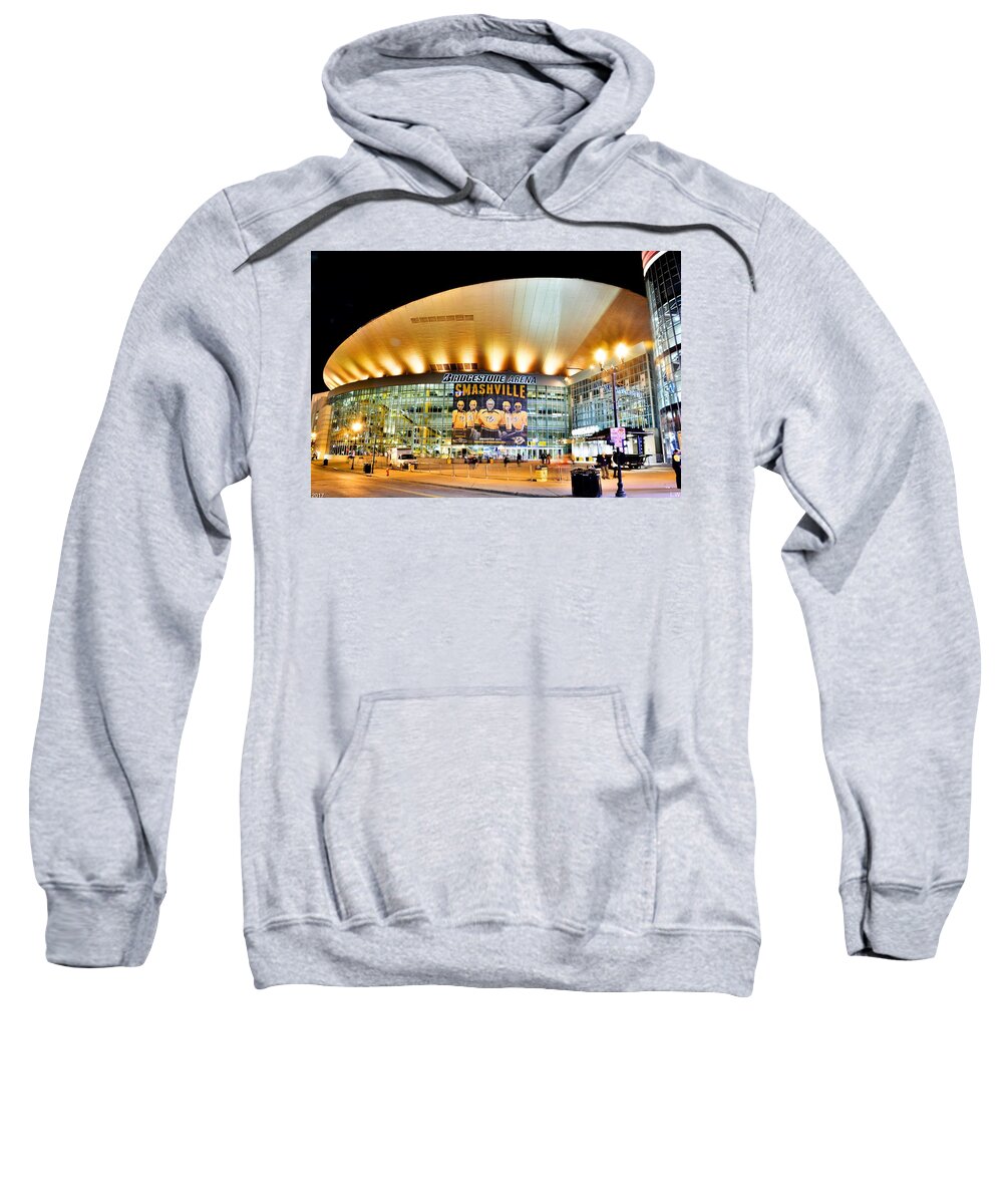 Bridgestone Arena Sweatshirt featuring the photograph Bridgestone Arena by Lisa Wooten