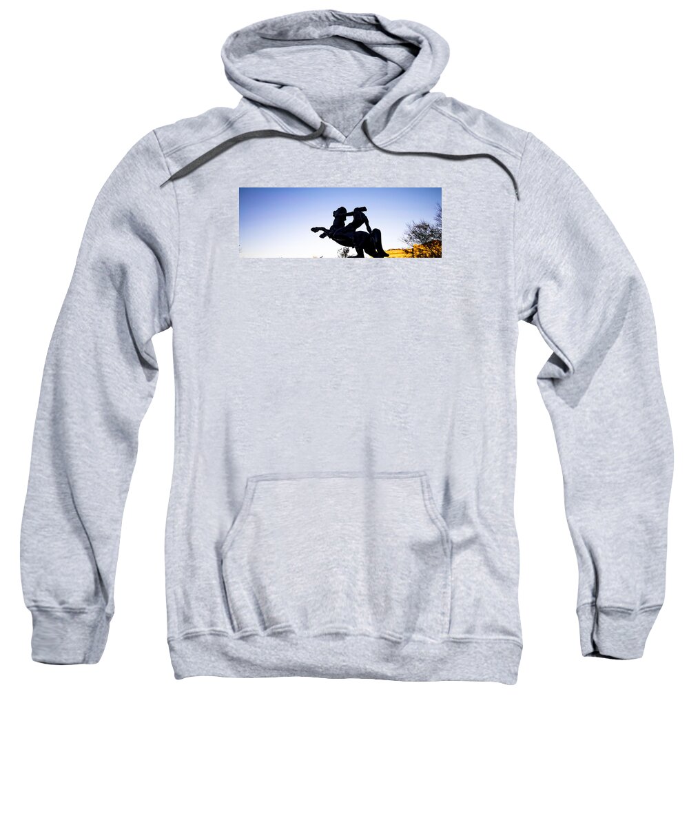 Statue Sweatshirt featuring the photograph Bronco by Mike Dunn