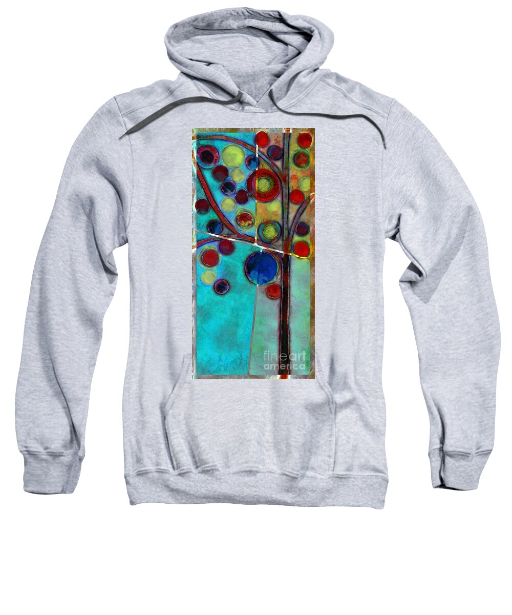 Tree Sweatshirt featuring the painting Bubble Tree - 7546l2 by Variance Collections