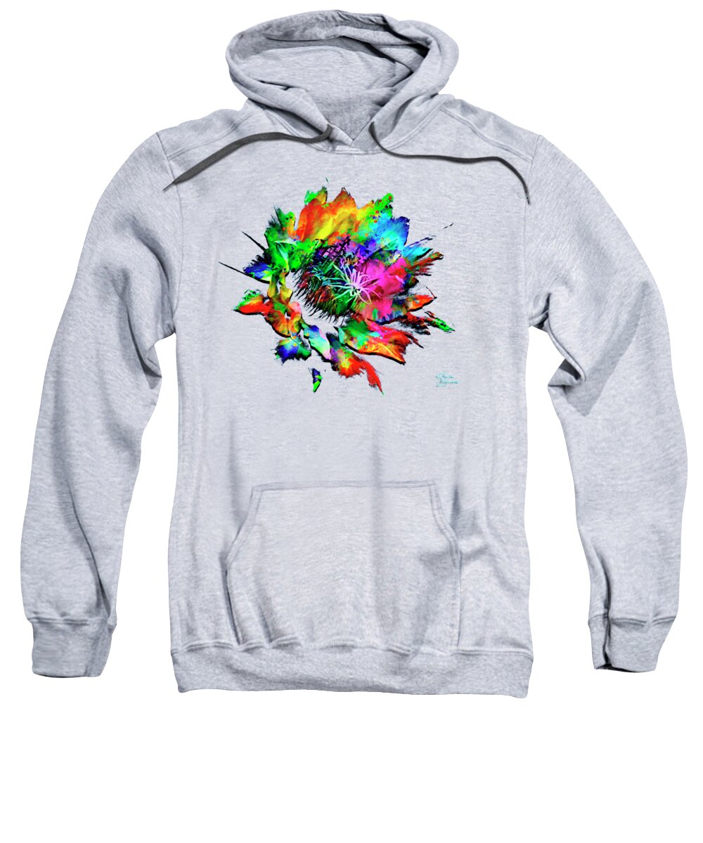 Burst Of Color Sweatshirt featuring the mixed media Burst of Color by David Millenheft