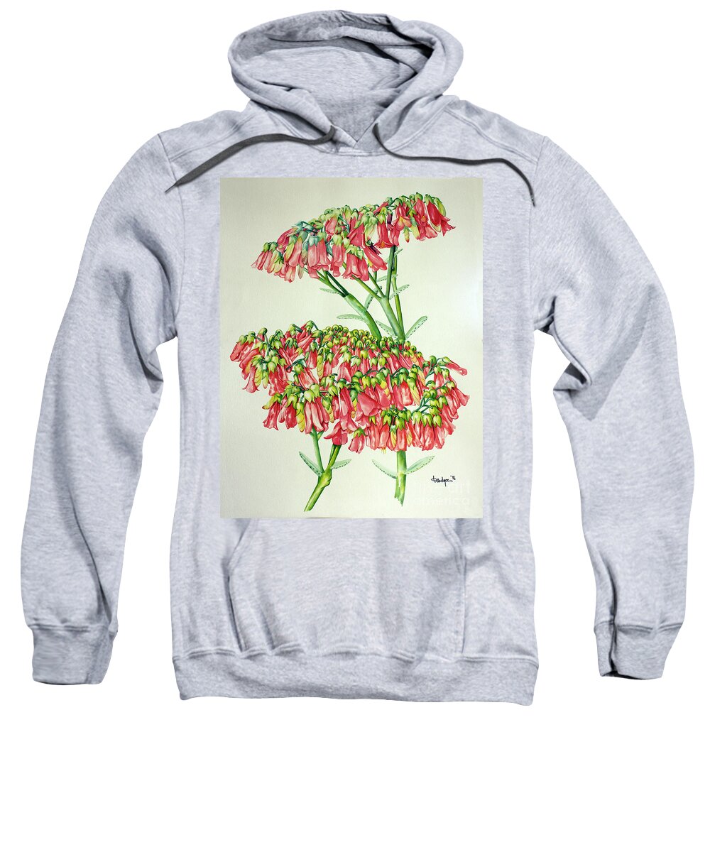Cactus Sweatshirt featuring the painting Cactus Flower 3 by Kandyce Waltensperger
