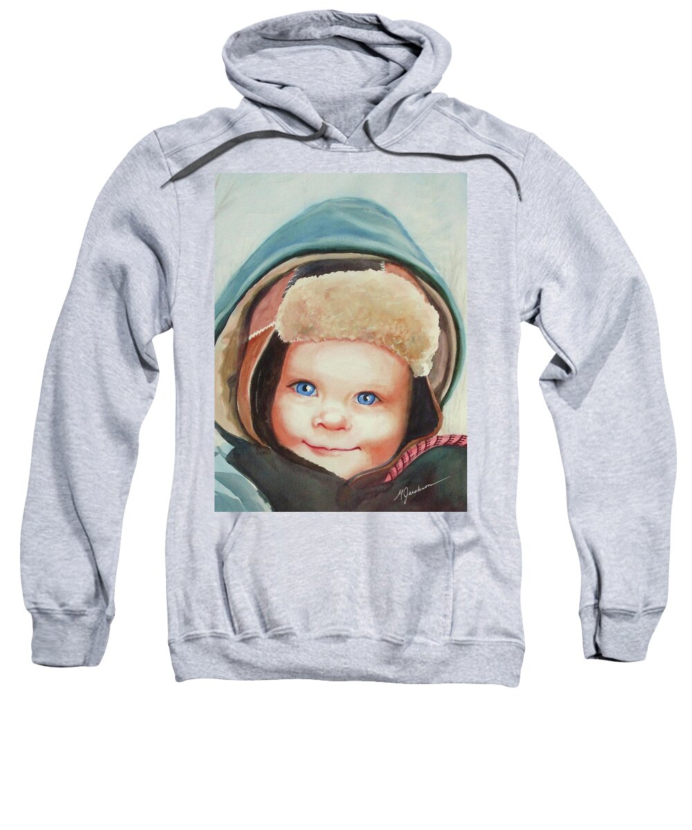 Young Boy Sweatshirt featuring the painting Caleb by Marilyn Jacobson