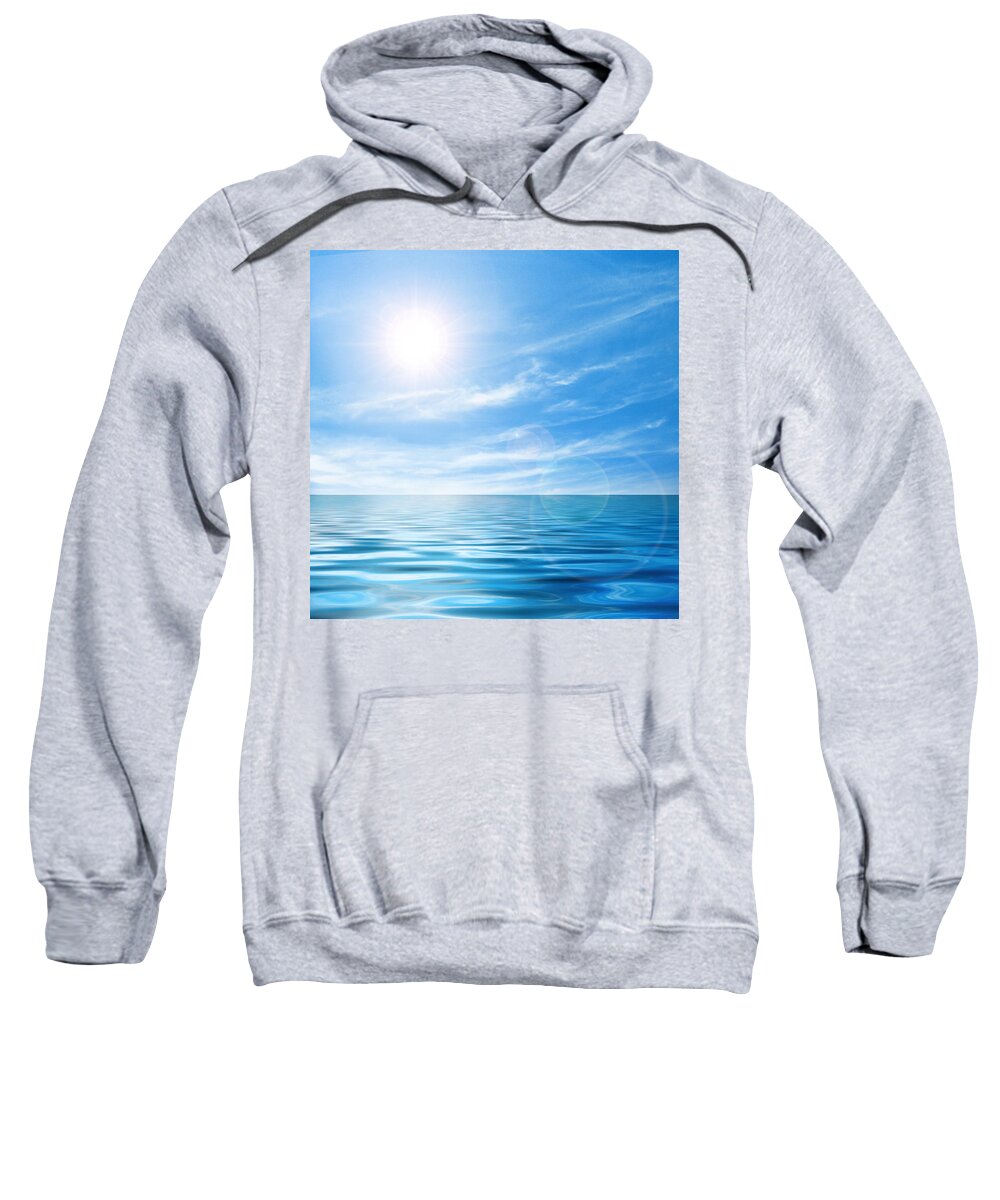 Atlantic Sweatshirt featuring the photograph Calm seascape by Carlos Caetano