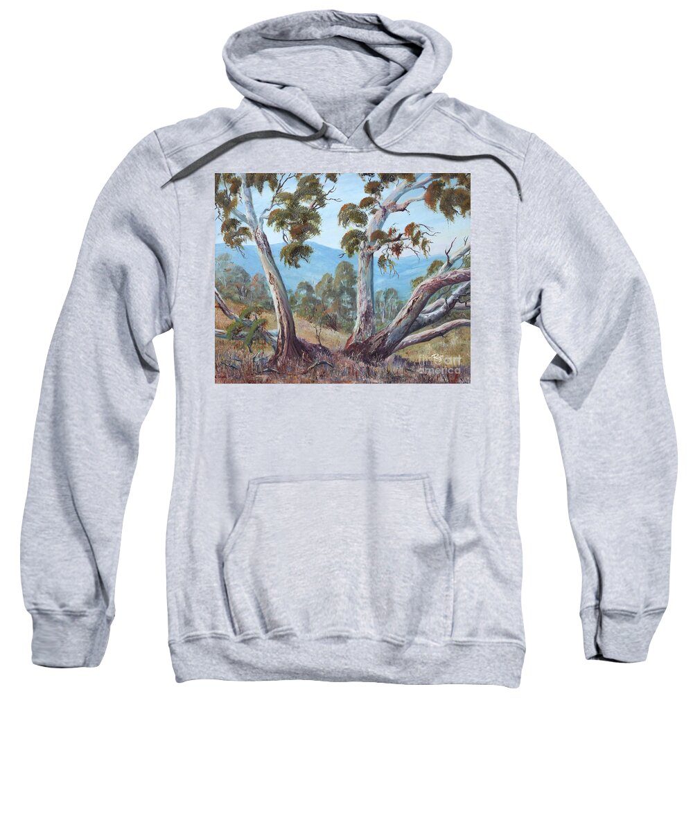 Canberra Hills Sweatshirt featuring the painting Canberra hills by Ryn Shell
